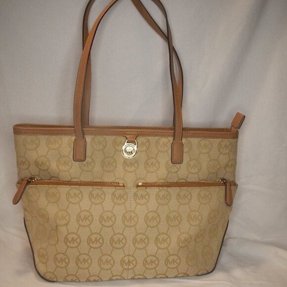 Michael Kors Handbags - Michael Kors Canvas Signature Shoulder Bag.